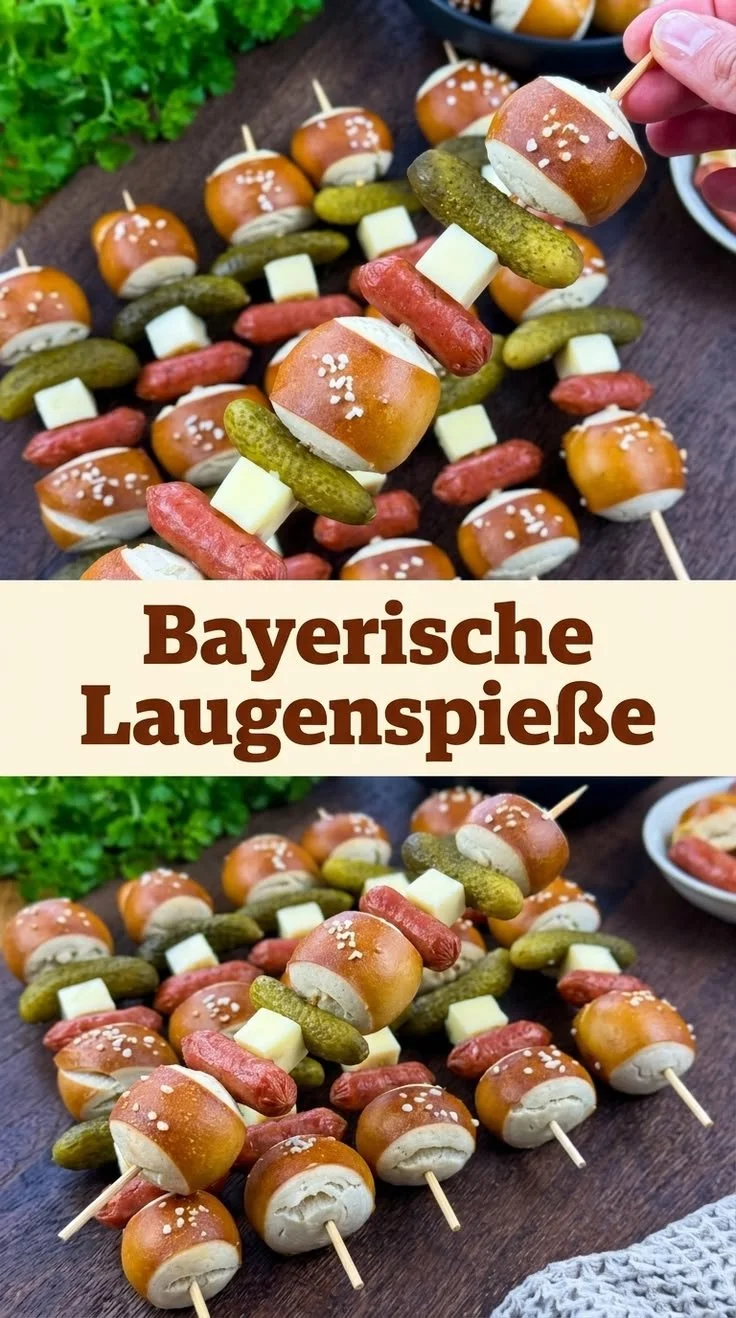 Bayerische Laugenspieße frisch gebacken und köstlich serviert.