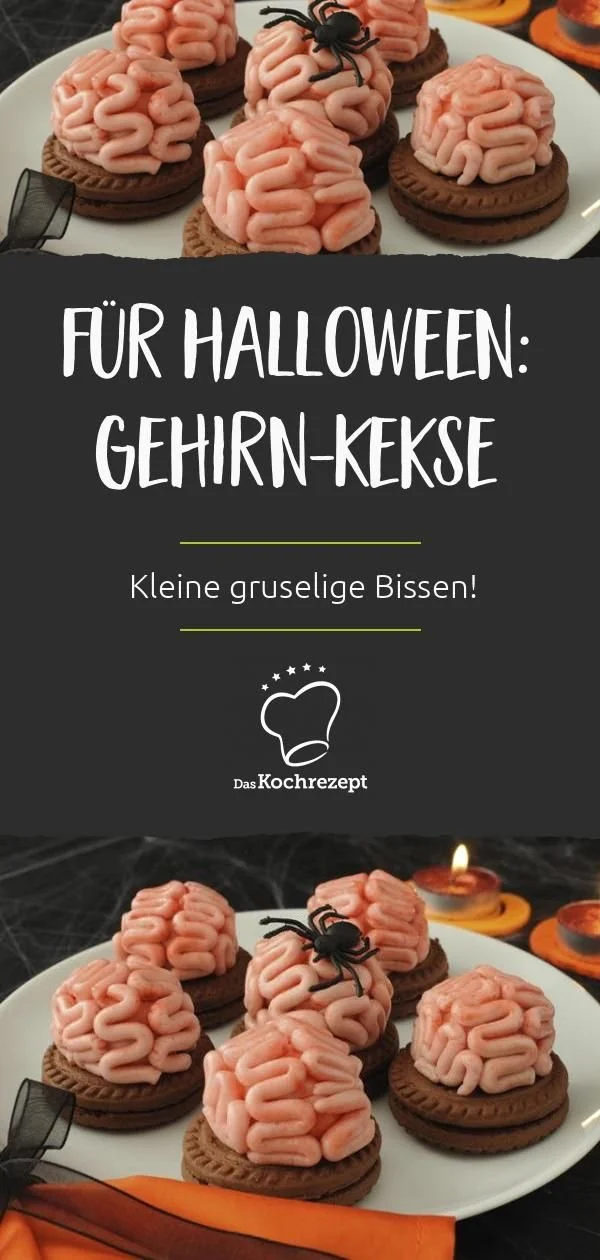 Halloween Kekse in Gehirn-Form für die perfekte Halloween-Feier