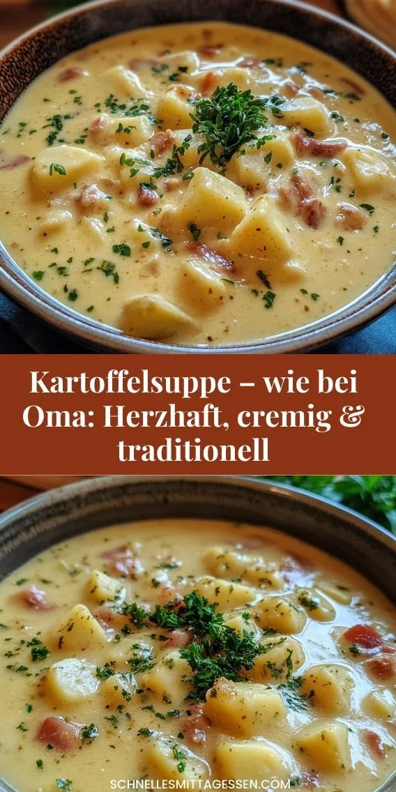 Cremige Kartoffelsuppe – traditionell zubereitet wie bei Oma.
