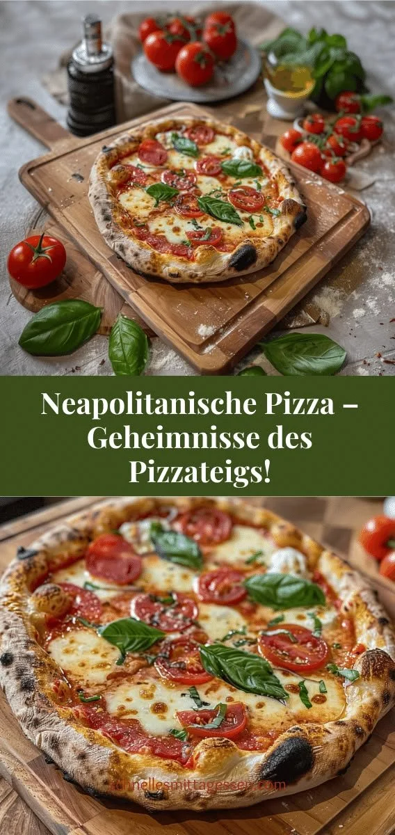 Eine köstliche Neapolitanische Pizza frisch aus dem Holzofen