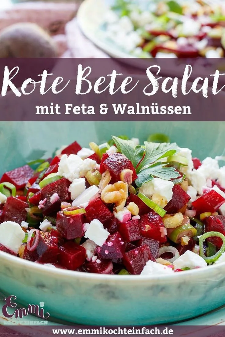 Schneller Rote Beete Salat mit frischen Zutaten und Dressing