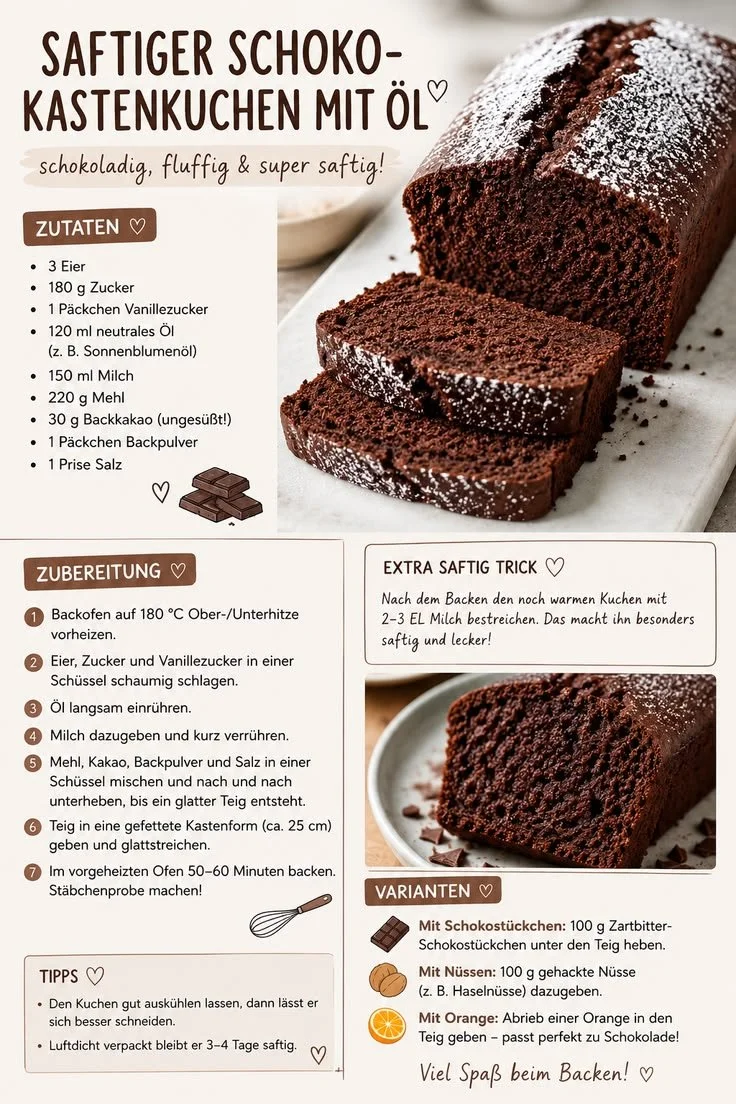 Schokoladig, fluffig und saftig Dessert Rezept mit Schokolade