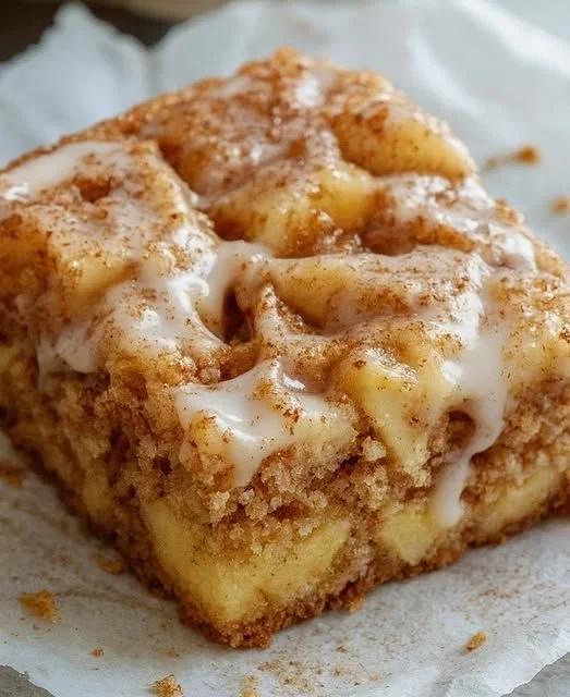 Ultrasaftiger Apfel Nusskuchen auf einem Blech mit Nüssen und Äpfeln